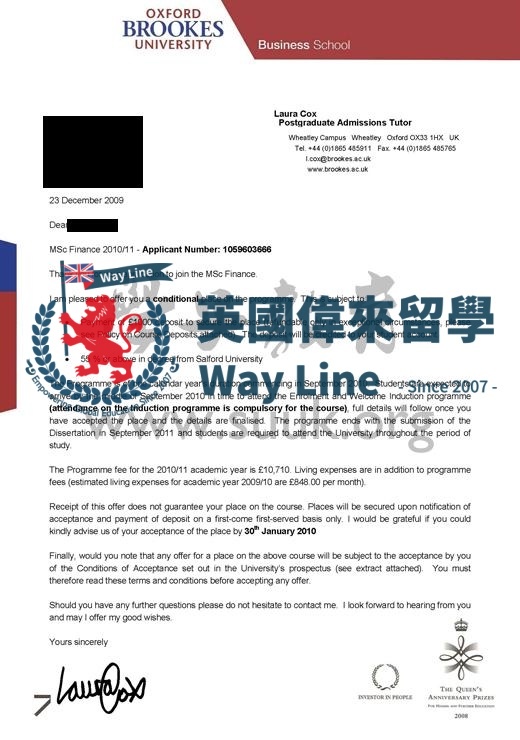 英國牛津布魯克斯大學金融碩士