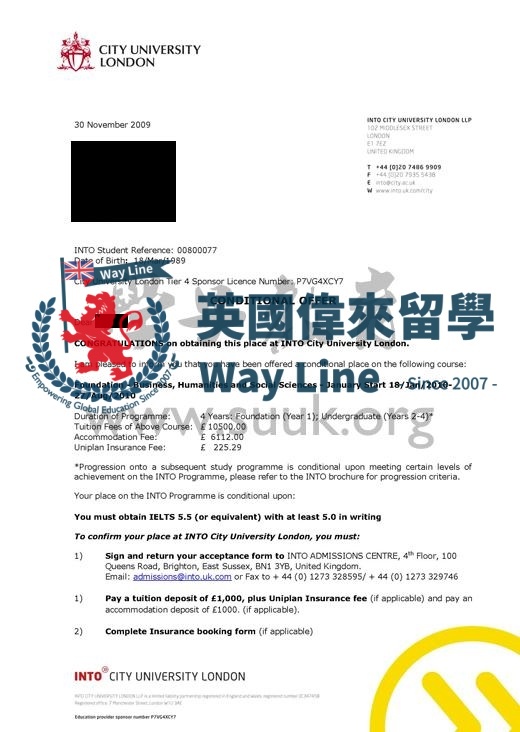 英國倫敦城市大學商業管理本科