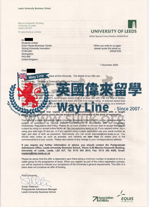 英國利茲大學銀行與金融碩士