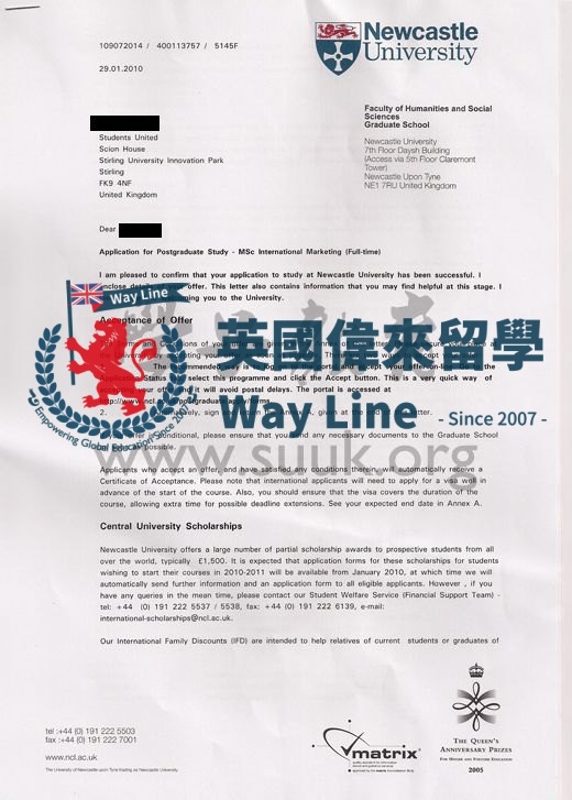 英國紐卡斯爾大學國際市場營銷碩士