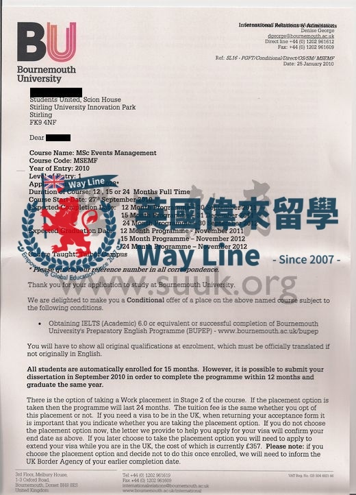 英國伯恩茅斯大學展會管理碩士