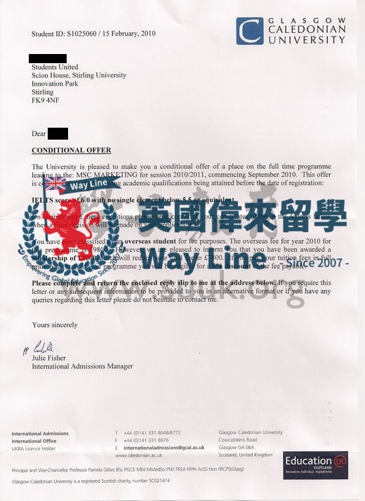 英國格拉斯哥卡利多尼亞大學市場營銷碩士