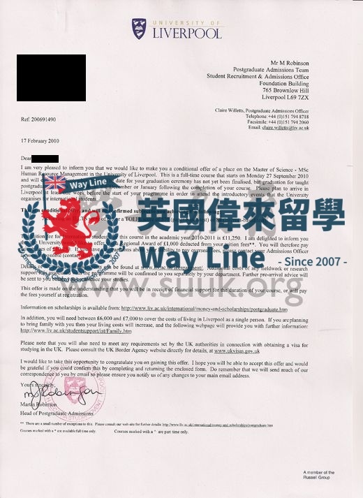 英國利物浦大學人力資源管理碩士