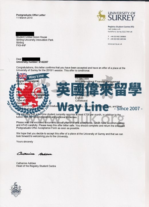 英國薩里大學國際金融管理碩士