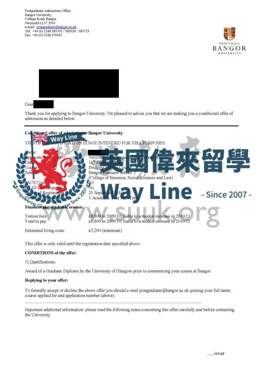 英國班戈大學商業與市場營銷碩士