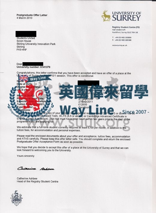 英國薩里大學市場營銷管理