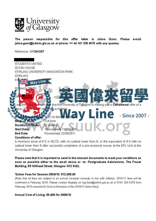 英國格拉斯哥大學管理碩士