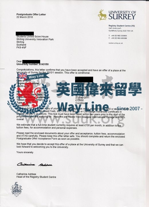 英國薩里大學管理碩士