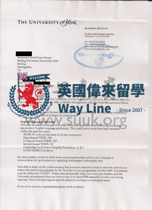 英國約克大學健康管理碩士