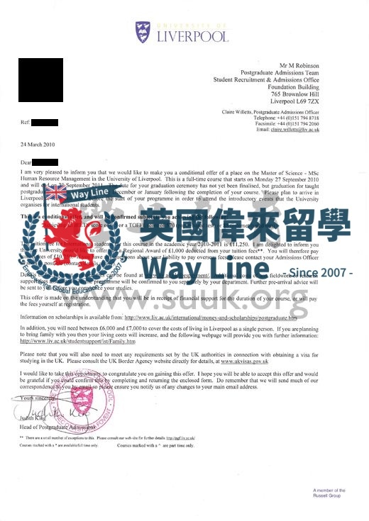 英國利物浦大學人力資源管理碩士