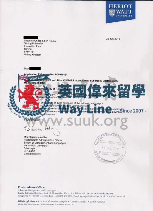 英國赫瑞瓦特大學國際商務管理與可持續性管理學碩士