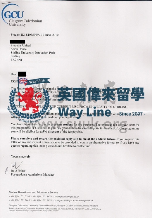 格拉斯哥卡里多尼亞大學國際時裝營銷學碩士