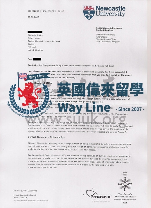 英國紐卡斯爾大學國際經濟與金融學碩士