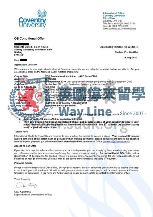 英國考文垂大學轉譯醫學碩士