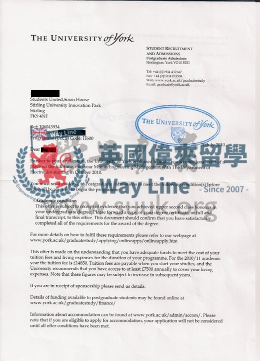 英國約克大學工程管理學碩士