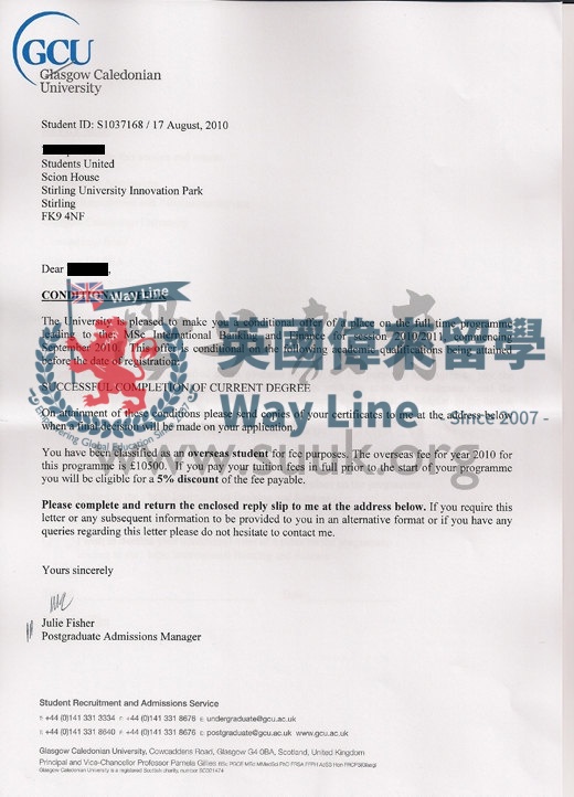 英國格拉斯哥卡里多尼亞大學國際銀行與金融學碩士