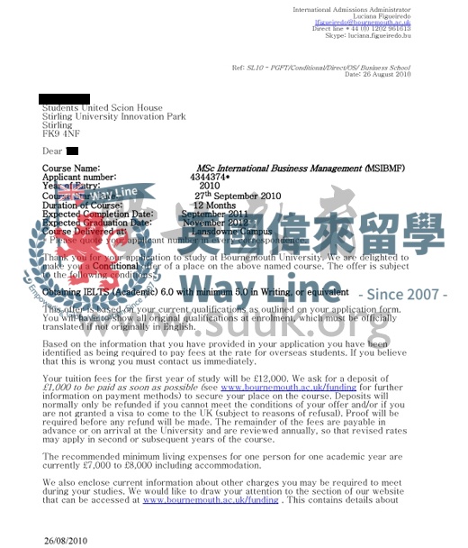 英國伯恩茅斯大學國際商務管理學碩士