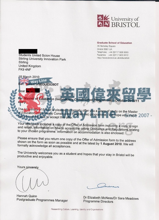 英國布里斯托大學教育學碩士