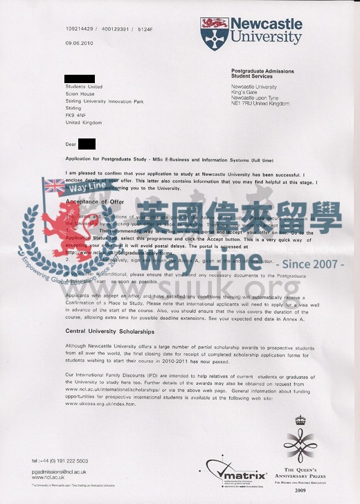 英國紐卡斯爾大學電子商務與信息系統學碩士