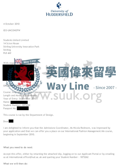 英國斯旺西大學(Swansea University)碩士預科申請哈德斯菲爾德大學國際時裝管理學碩士