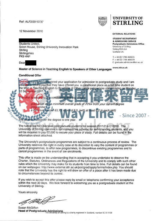 英國斯特林大學英語教學碩士
