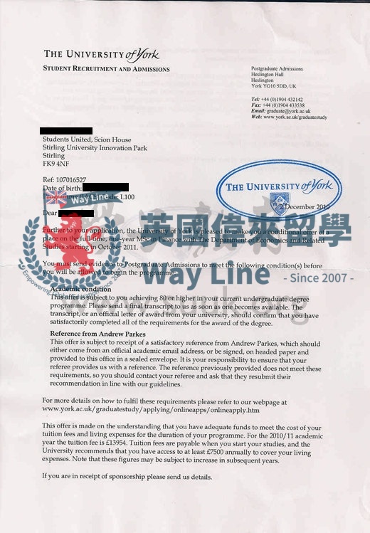 英國約克大學金融學碩士