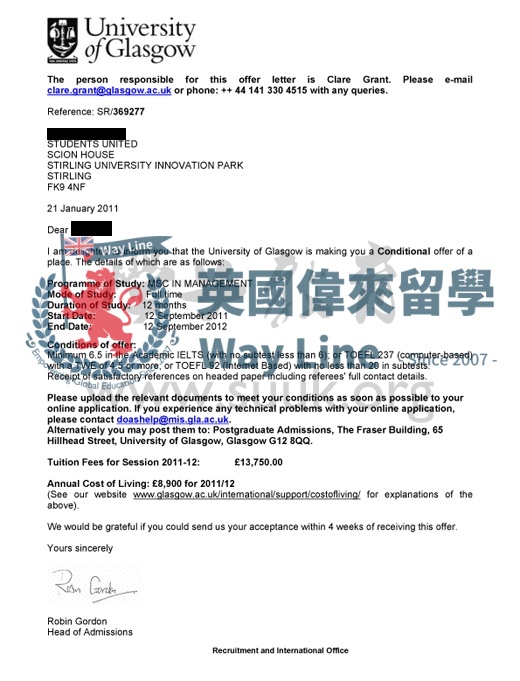 英國格拉斯哥大學管理學碩士