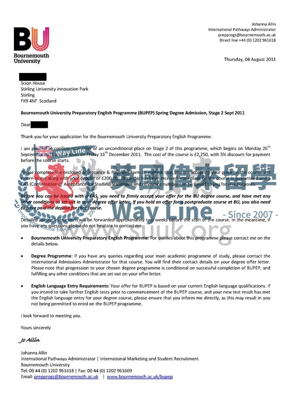 英國伯恩茅斯大學學前語言課程