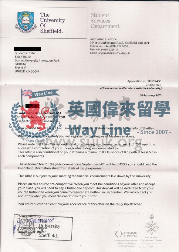 英國謝菲爾德大學景觀建築學碩士