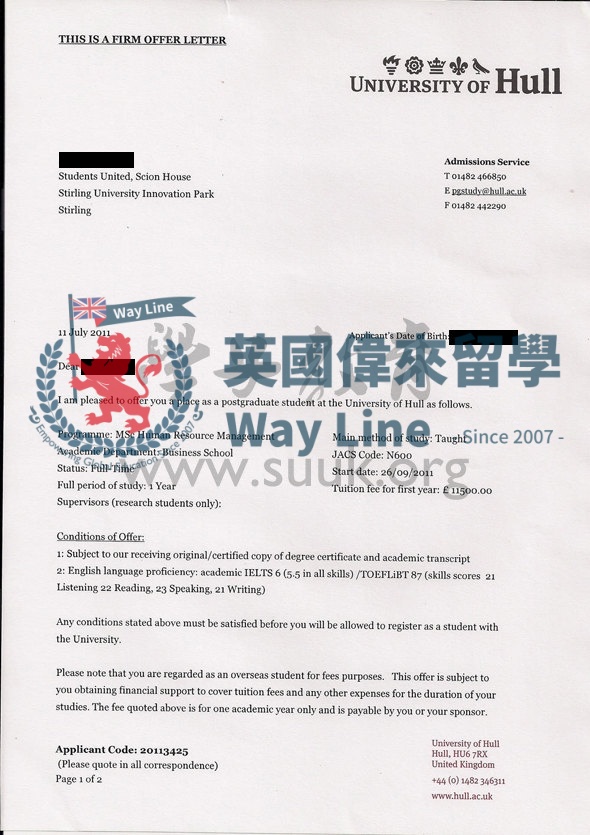 英國赫爾大學人力資源管理學碩士