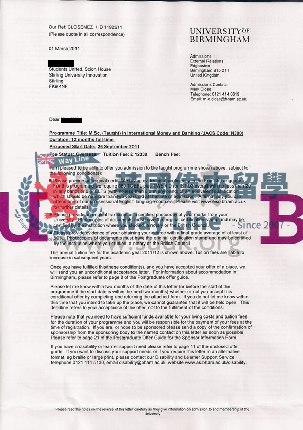 英國伯明翰大學國際貨幣和銀行學碩士