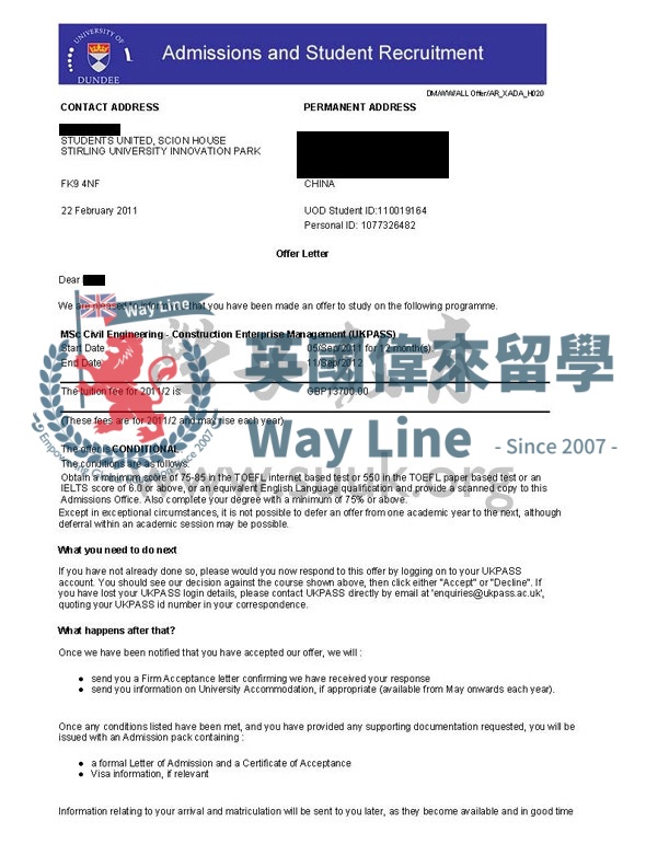 英國鄧迪大學建築企業管理學碩士