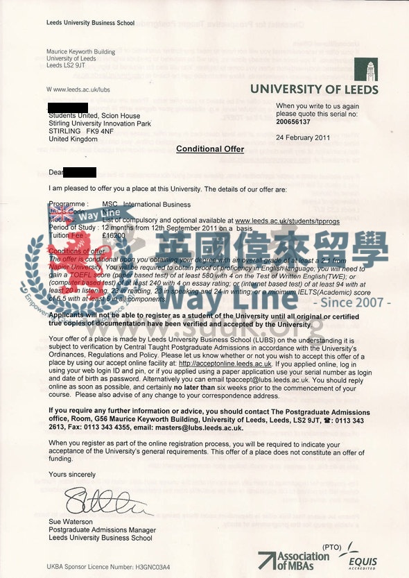 英國利茲大學國際商務學碩士