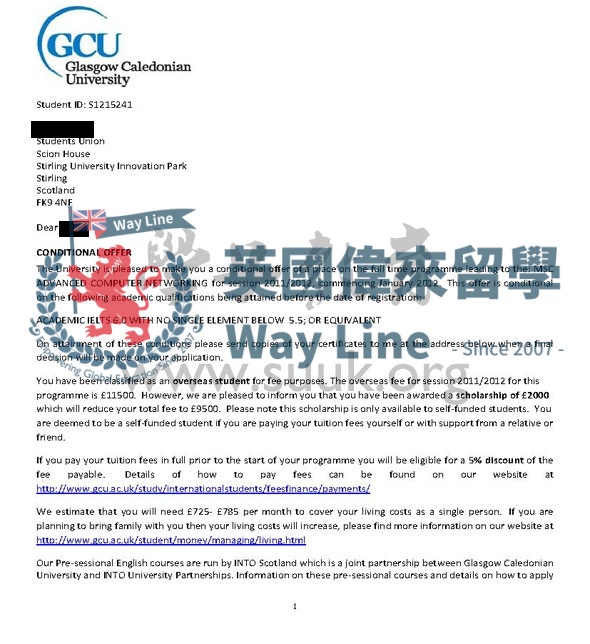 英國格拉斯哥喀裏多尼亞大學高級計算機網絡學碩士