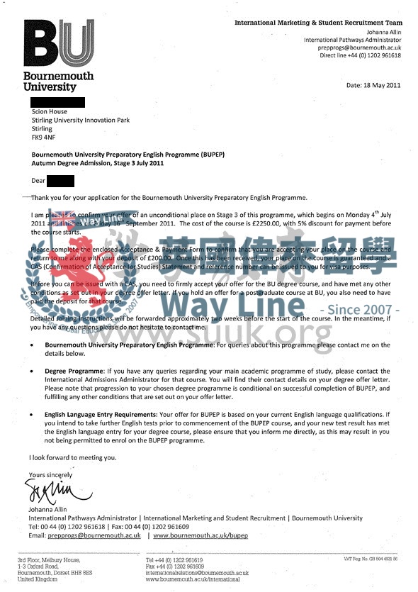 英國伯恩茅斯大學英語語言課程