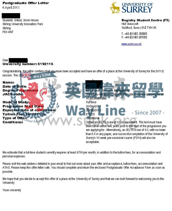 英國薩里大學人力資源管理學碩士