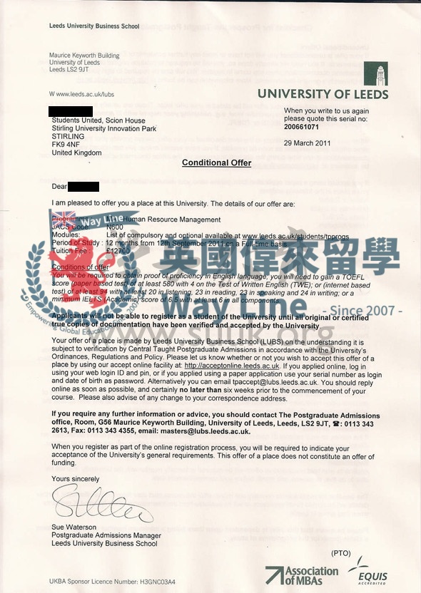 英國利茲大學人力資源管理學碩士