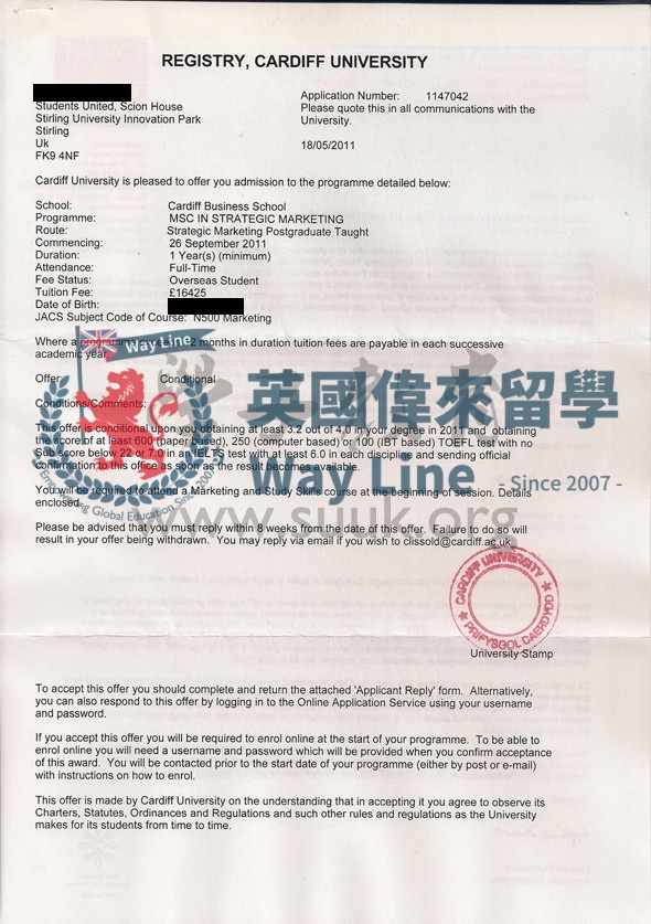 英國卡迪夫大學戰略營銷學碩士