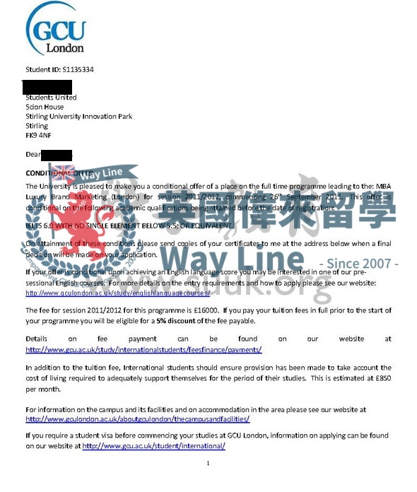 英國格拉斯哥喀裏多尼亞大學倫敦校區奢侈品品牌市場學工商管理碩士