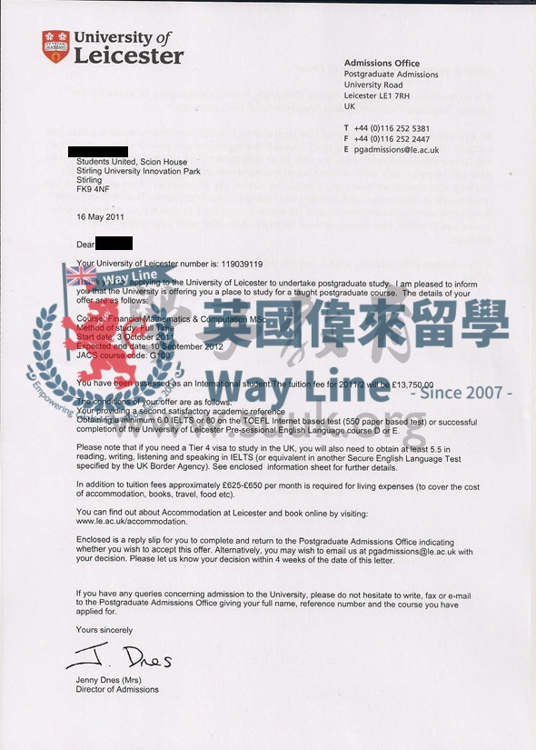 英國萊斯特大學金融數學和計算學碩士