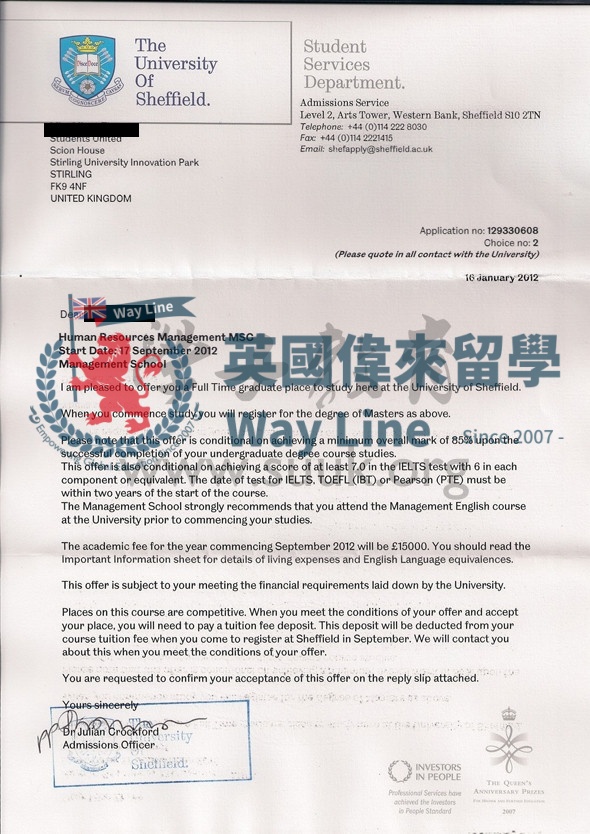 英國謝菲爾德大學人力資源管理學碩士