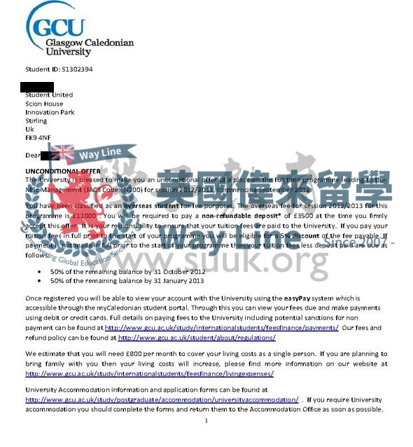 英國格拉斯哥喀利多尼亞大學管理學碩士