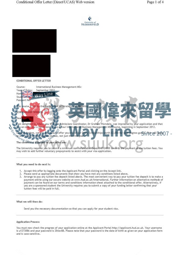 英國哈德斯菲爾德大學國際商務管理學碩士