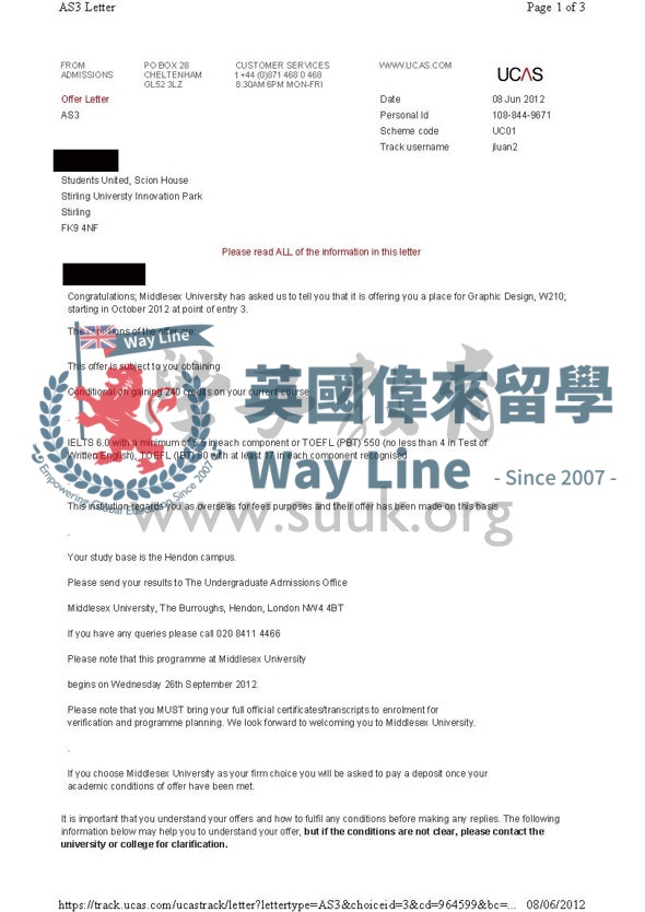 英國密德薩斯大學插讀平面設計專業本科最後一年