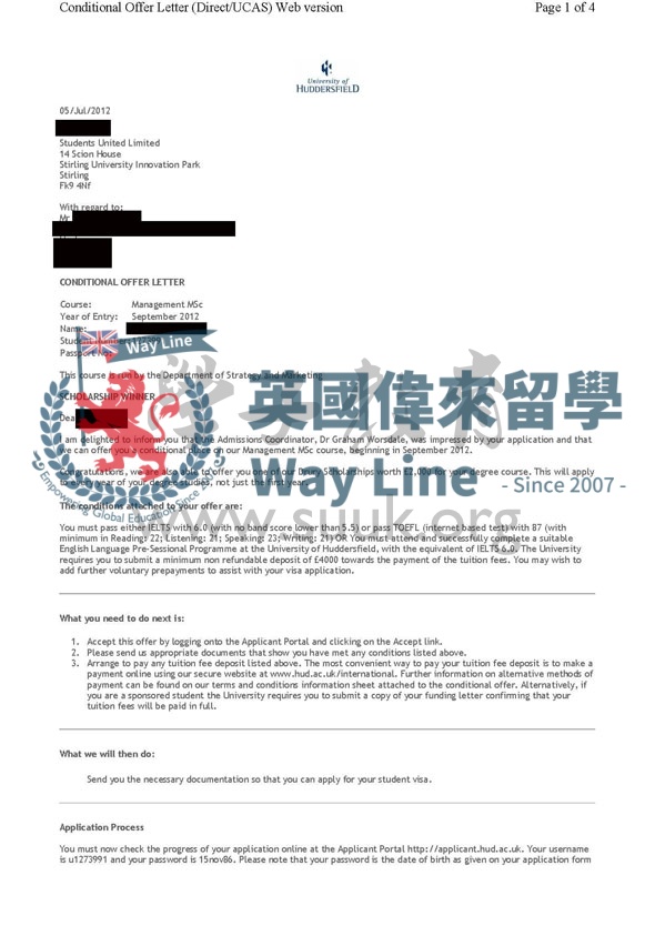 英國哈德斯菲爾德大學管理碩士