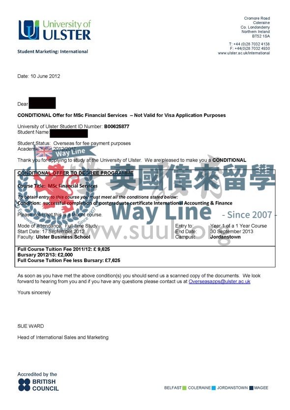 英國阿爾斯特大學高級會計碩士