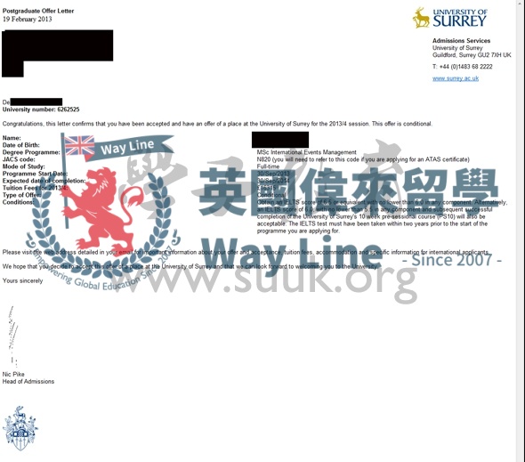 英國薩里大學國際項目管理碩士