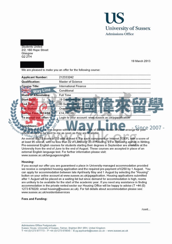 英國薩塞克斯大學國際金融碩士