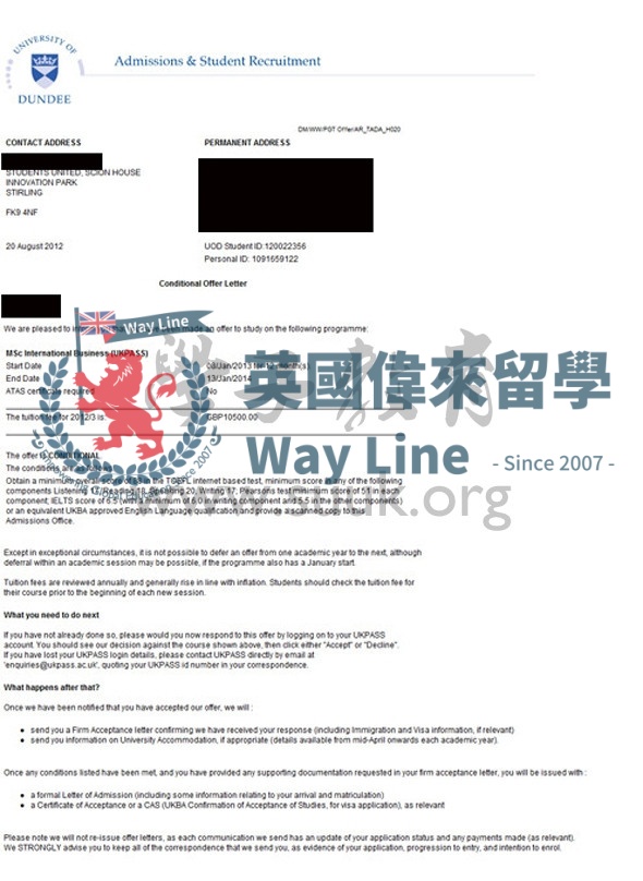 英國鄧迪大學國際商務和市場營銷碩士