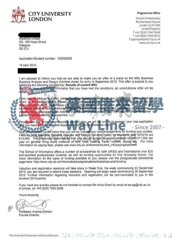 英國倫敦城市大學業務系統的分析與設計碩士